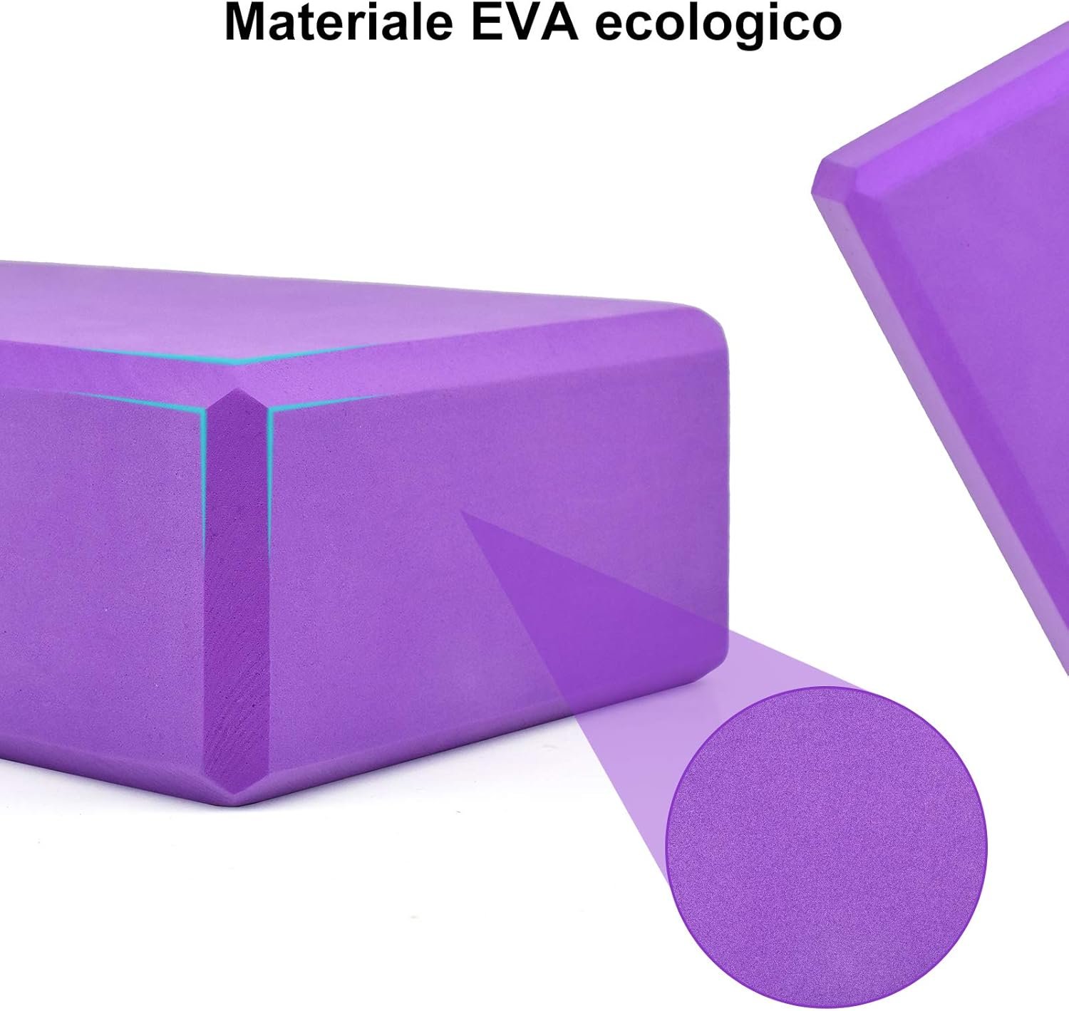 Brique Yoga Lot 2 Bloc Yoga Block Brique de Yoga Blocks Briques Kit Yoga Accessoires Avec Sangle et Sac de Yoga 【Lot de 4 Pièces】 – Image 4