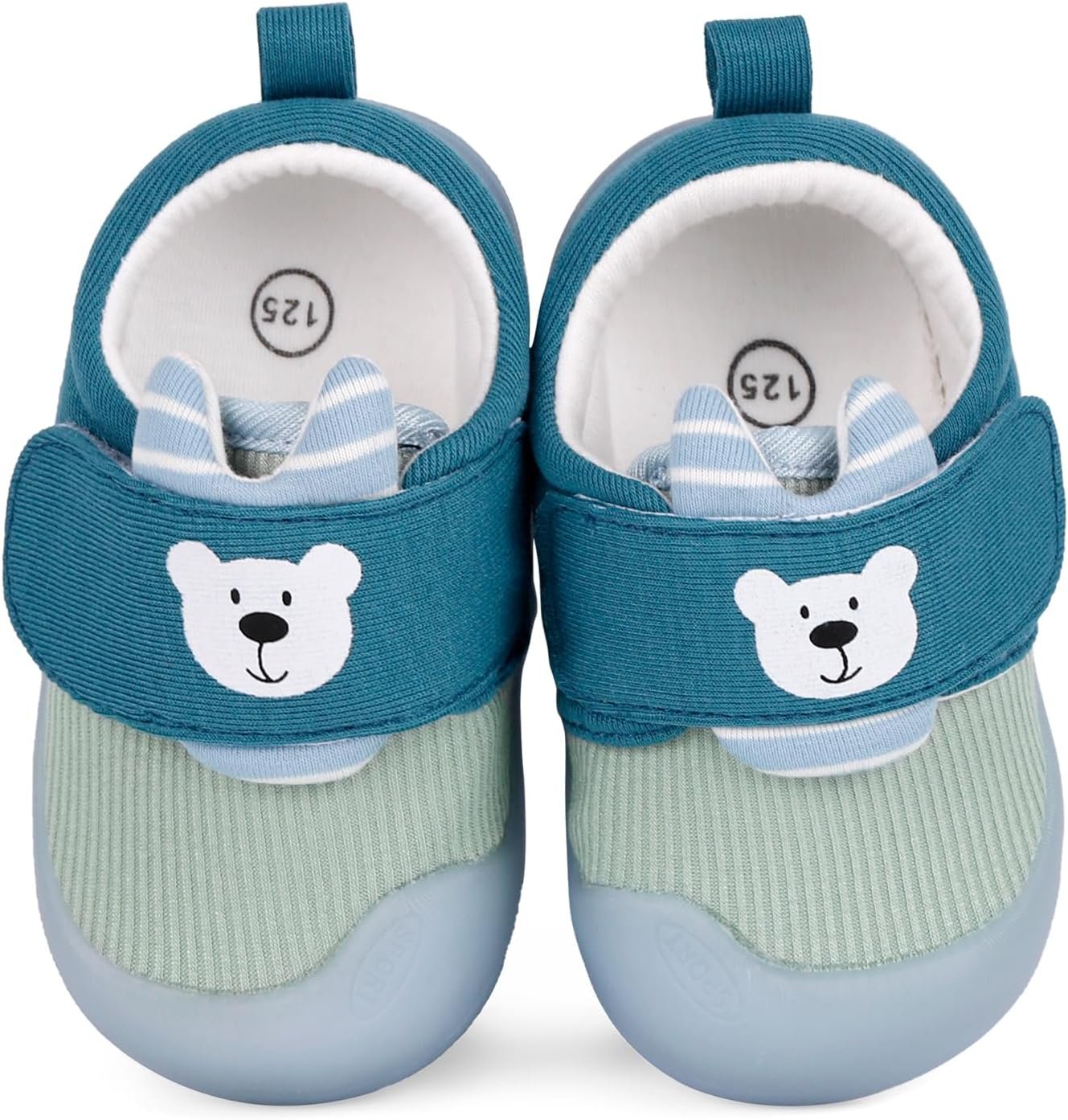 MASOCIO Chaussure Bébé Fille Garçon Premiers Pas Plat Semelle Caoutchouc Antidérapant – Image 5