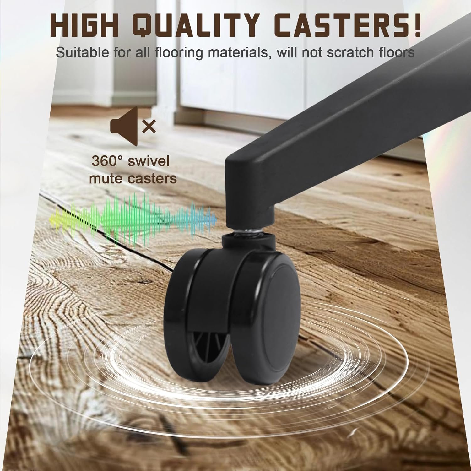 Durrafy Chaise Bureau, Fauteuil de Bureau avec Roullettes, Chaise de Bureau Ergonomique Appuie-Tête et Accoudoir Réglables, Maille Respirante, Support Lombaire Réglable, Roulement 150KG – Image 7