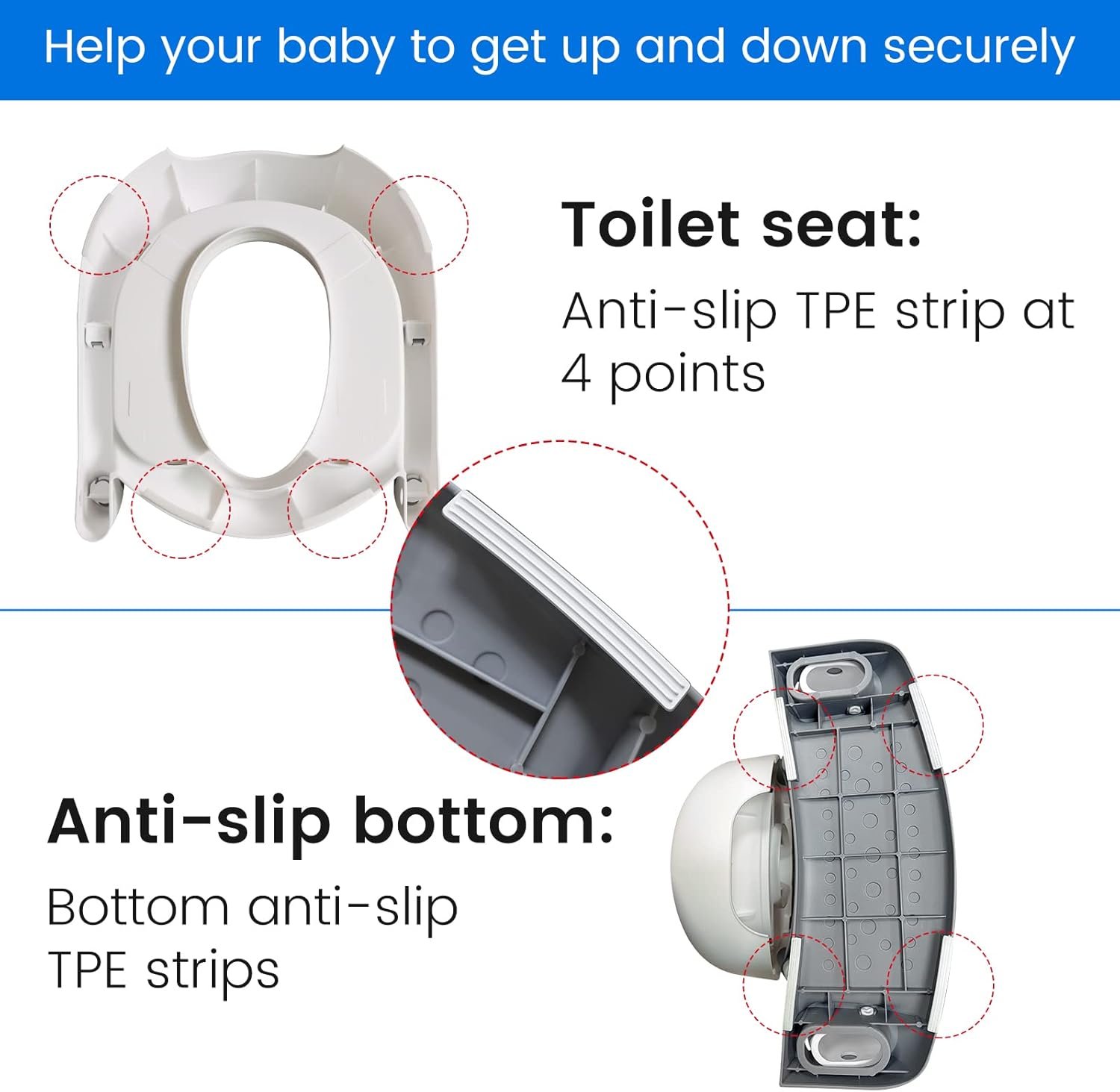 Boby's Reducteur Toilette Enfant Réducteurs: Rehausseur Toilette Enfant Toilette Abattant WC avec Reducteur Enfant - Propreté Apprentissage Adaptateur | Blanche – Image 5