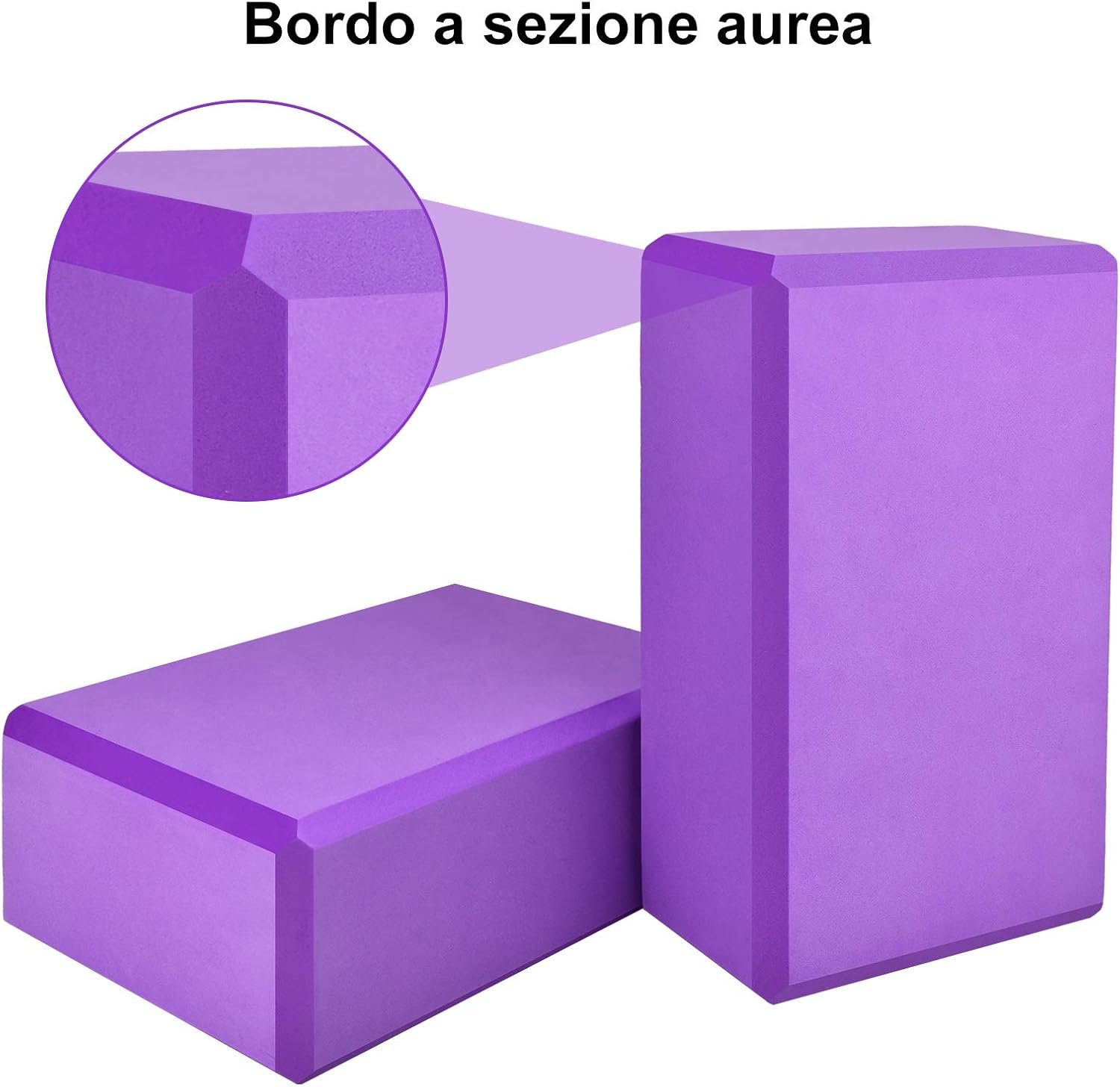 Brique Yoga Lot 2 Bloc Yoga Block Brique de Yoga Blocks Briques Kit Yoga Accessoires Avec Sangle et Sac de Yoga 【Lot de 4 Pièces】 – Image 3