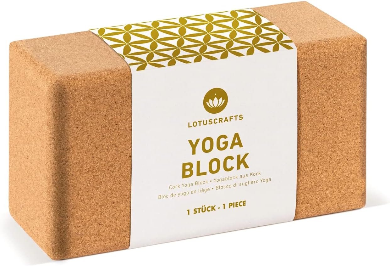 Lotuscrafts Brique yoga en liège Supra Grip - fabrication écologique - liège naturel du Portugal - yoga block - bloc yoga - brique de yoga - yoga brique - brique yoga liège