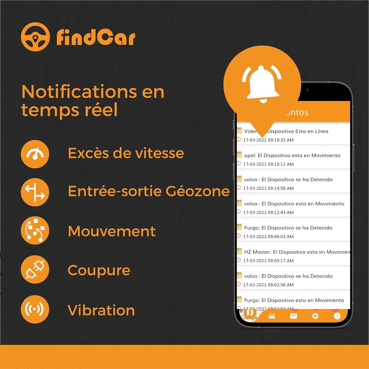 findCar OBD - Localisateur GPS de Voiture avec Application pour Motos et Autres véhicules | Installation Facile | Localisation en Temps réel | Antivol | Géoclôture | Traqueur GPS par Auto – Image 3