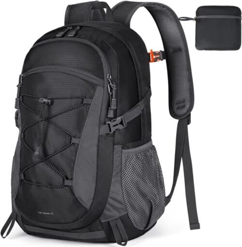 RAINSMORE Sac à Dos Randonnée 40L Ultra Léger Pliable Sac à Dos Voyage Homme Femme Imperméable Sac à Dos Trekking Grande Capacité pour Alpinisme Escalade Sport Camping