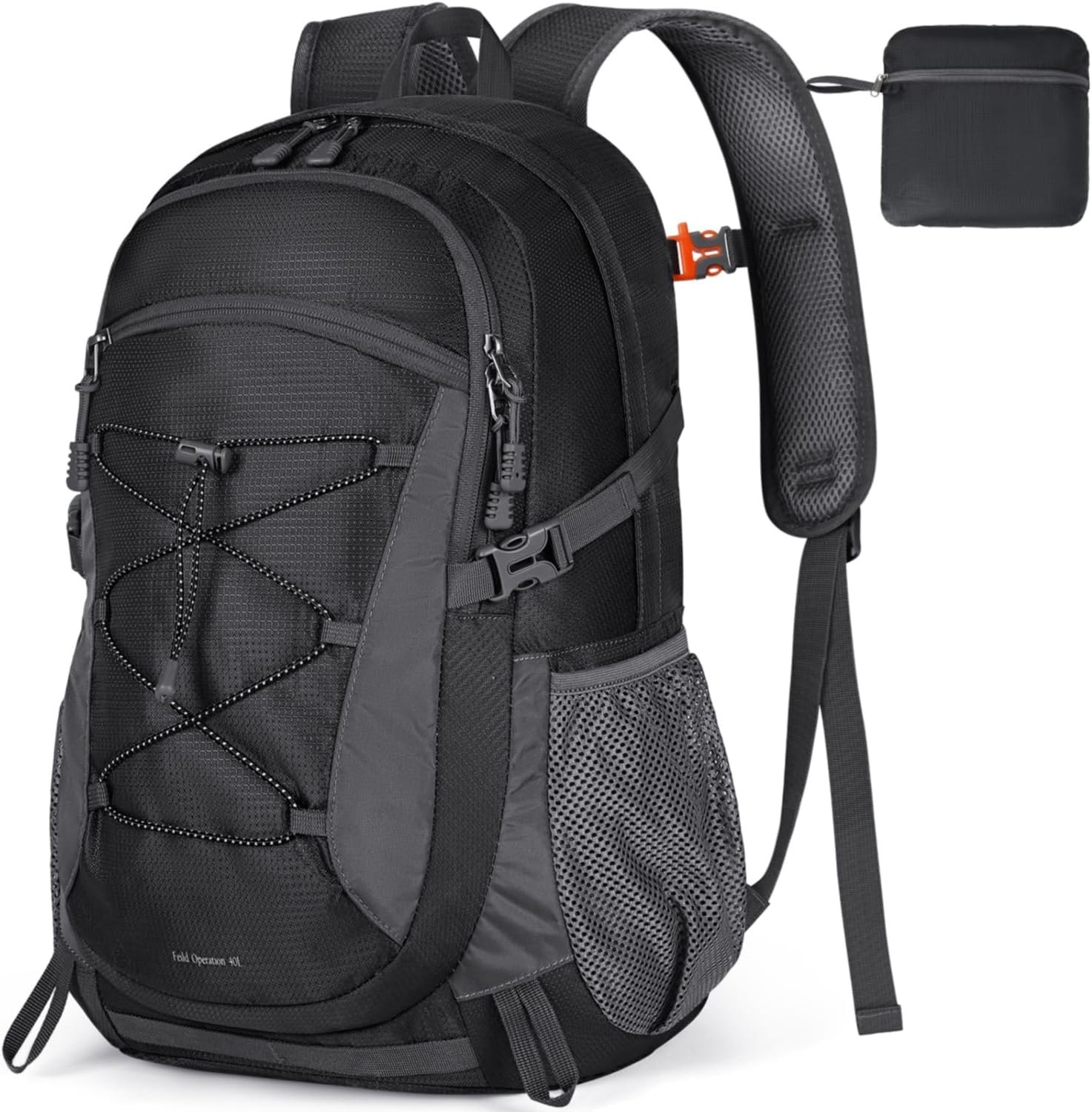 RAINSMORE Sac à Dos Randonnée 40L Ultra Léger Pliable Sac à Dos Voyage Homme Femme Imperméable Sac à Dos Trekking Grande Capacité pour Alpinisme Escalade Sport Camping