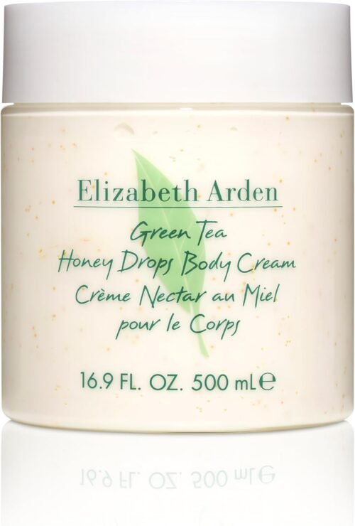 Elizabeth Arden, Green Tea, Crème hydratante corps, Crème pour le corps à base de Nectar au Miel et Thé Vert, Hydrate, Apaise et Adoucit, Senteur Energisante et Stimulante