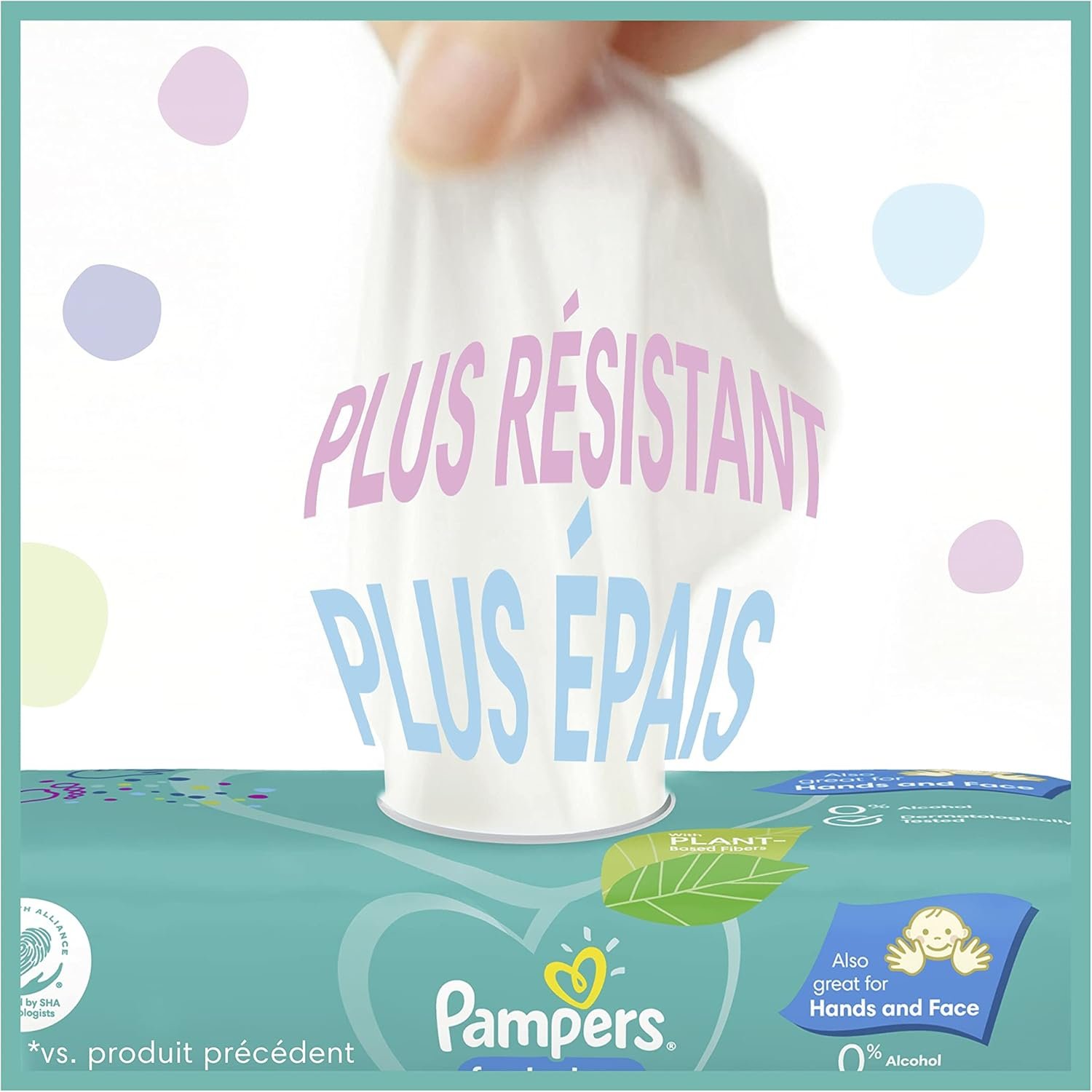 Pampers Fresh Clean, 1200 Lingettes pour Bébé (15x80), Sans Alcool, Aussi Pour Les Mains Et Le Visage – Image 7