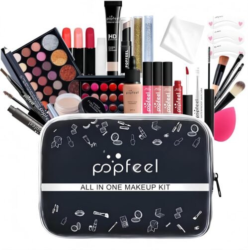 Ensemble Cadeau de Maquillage Tout en un, 30 Pièces Coffret de Cosmetic Makeup Set avec Fard à Paupières Palette Rouge à Lèvre, Complet Maquillage Cosmétique Kit pour Femmes Filles