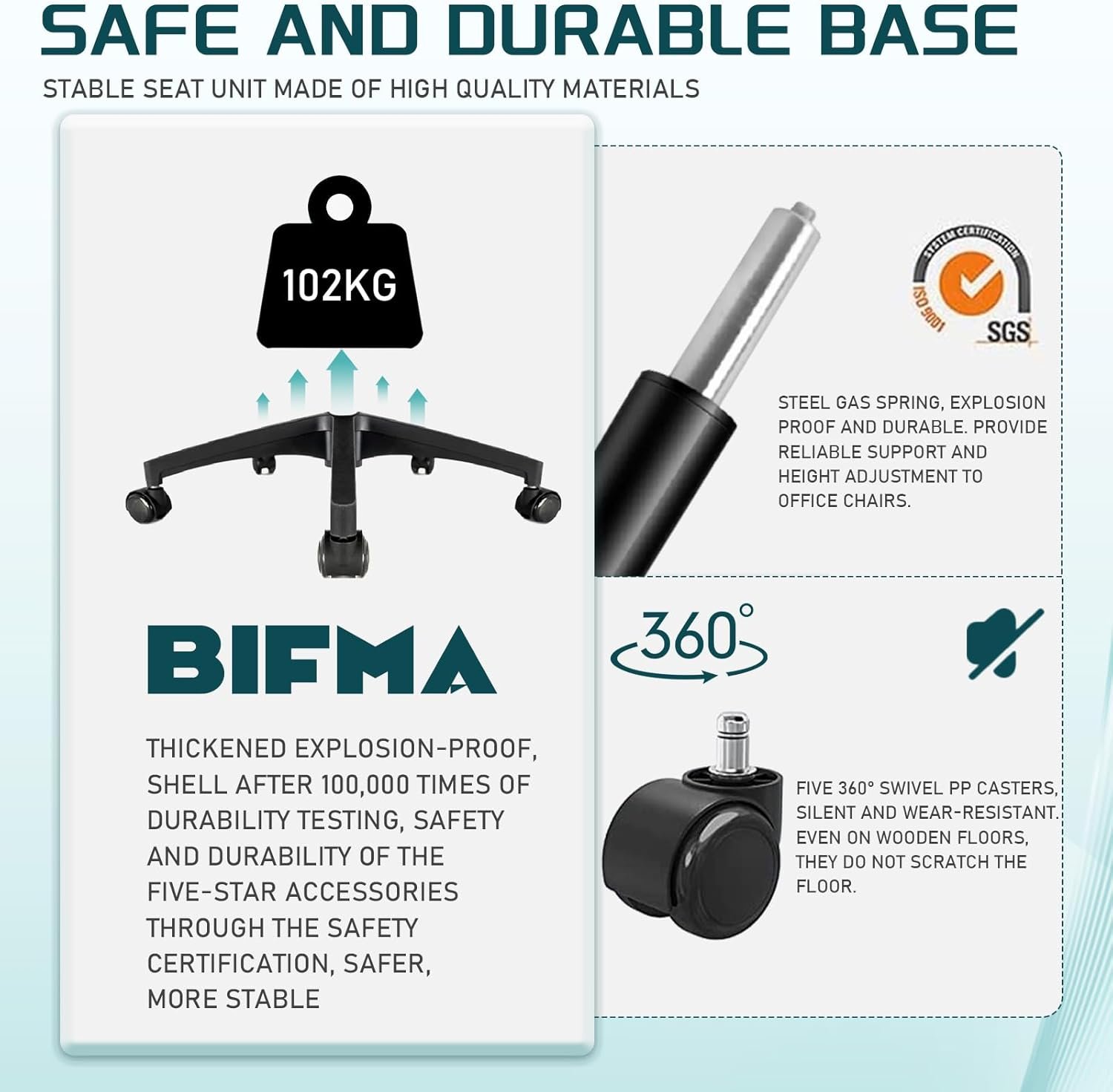 Milacyee Chaise de Bureau Ergonomique, Chaise de Bureau avec accoudoirs réglables, Soutien Lombaire, Réglable en Hauteur, Chaise de Bureau pivotante avec Dossier en Filet Respirant, Noir – Image 7