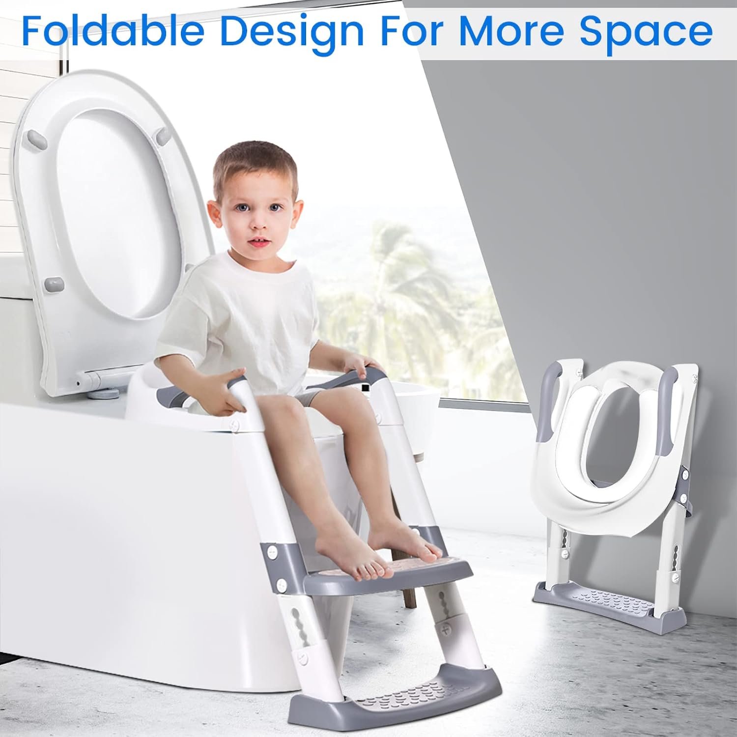Boby's Reducteur Toilette Enfant Réducteurs: Rehausseur Toilette Enfant Toilette Abattant WC avec Reducteur Enfant - Propreté Apprentissage Adaptateur | Blanche – Image 4