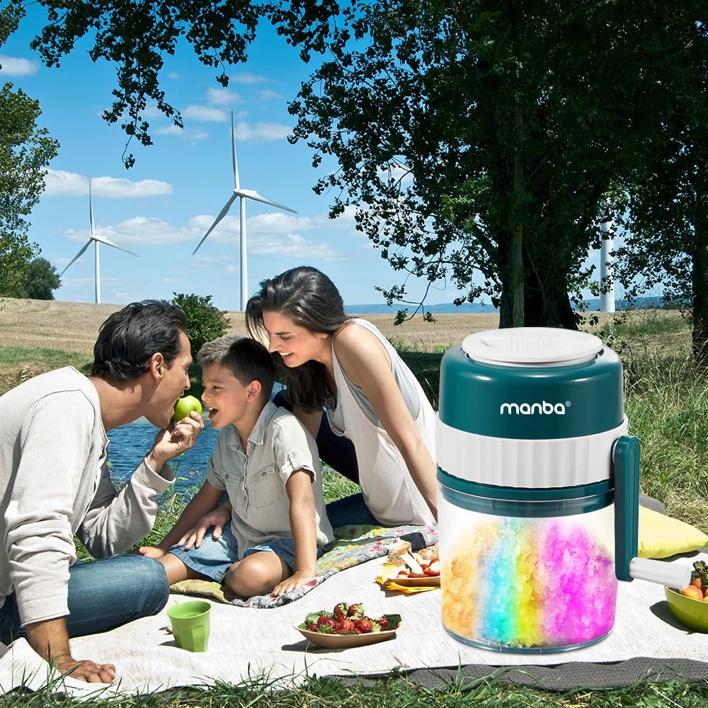 Machine à glace pilée et à granité MANBA - Broyeur à glace et machine à glace pilée portable haut de gamme avec bac à glaçons offert - sans BPA – Image 4