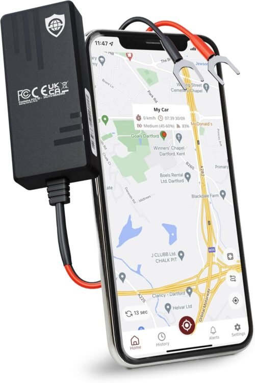 SafeTag Volt 4G LTE GPS Tracker Appareil de Suivi de véhicule en Temps réel – Van, Moto, Tracteur, autocar, vélo et Voiture, 12-24 V Auto-Installation avec Carte SIM et données (4G)