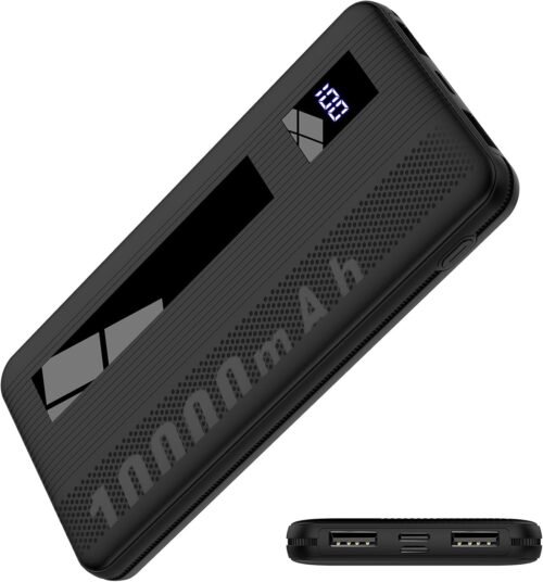 Batterie Externe, 10000mAh Power Bank, Batterie Portable USB C Charge Rapide avec Affichage LED 4 Ports Chargeur Portable Compatible avec iPhone 16 15 14 13 12 Pro Max Plus Samsung iPad Pro etc