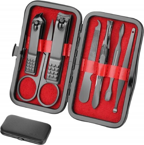 Kit Manucre Coupe ongles Ensemble de Manucure de Voyage Portable kit ongle Ensemble de Coupe ongles Kit de pédicure kit de soins des ongles Cadeau Toilettage pour hommes femmes