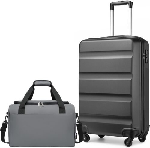 Kono Ensemble de valises à Main de Taille Moyenne, Grande Valise d’enregistrement avec Serrure TSA à Coque Rigide en ABS avec Sac de Cabine Ryanair 40 x 20 x 25 cm