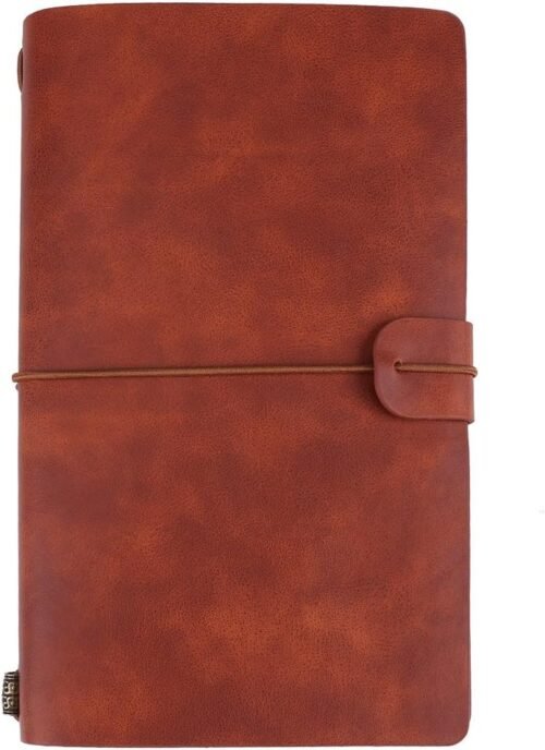 Classique Carnet de Voyage en Cuir PU Journal Personnalisé Journal Journal Rechargeable Notepad pour Hommes Femmes 5 Couleurs En Option(marron) Office Supplies Office Supplies Office Supplies