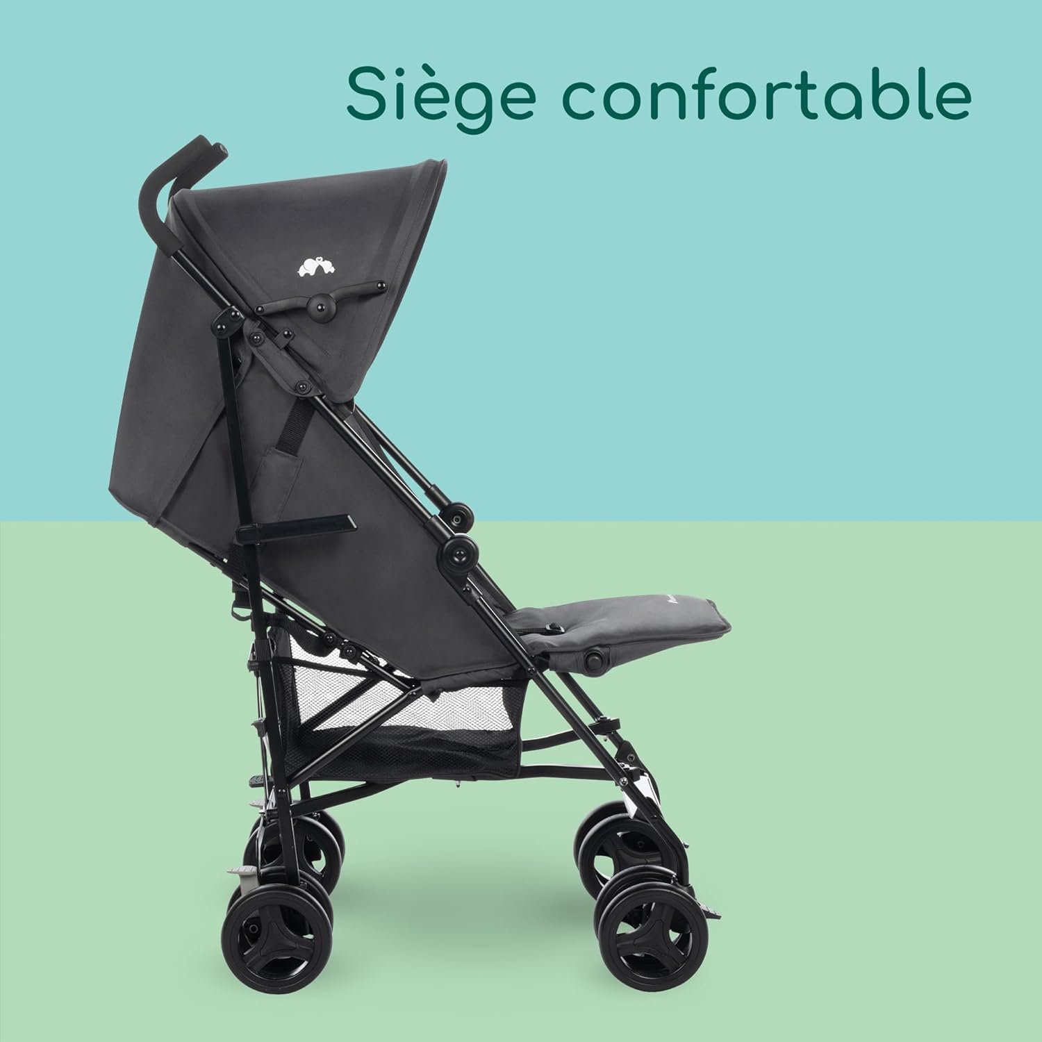 Bebeconfort Rainbow, Poussette Canne Multipositions, Compacte et Légère, de 6 mois à 4 ans, jusqu'à 22 kg, Mineral Graphite (gris) – Image 3