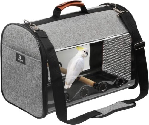 CBROSEY X-Zone Sac de Voyage pour Oiseaux et perroquets Transparent Respirant