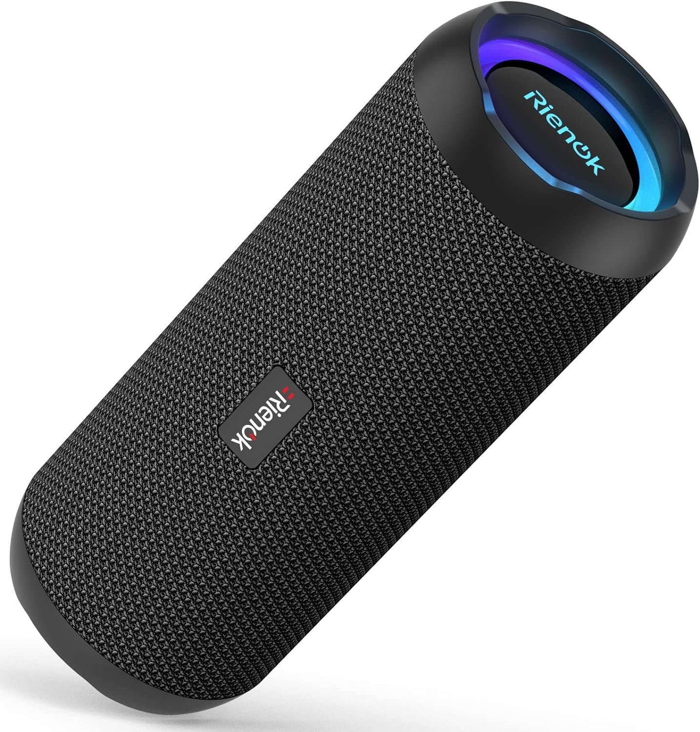 RIENOK Enceinte Portable Bluetooth aux Basses Renforcées, 30H, Bluetooth 5.3, 30W Enceinte Puissante, IPX7, AUX, TF Carte, pour Fêtes/Voyage/Extérieur, Noir