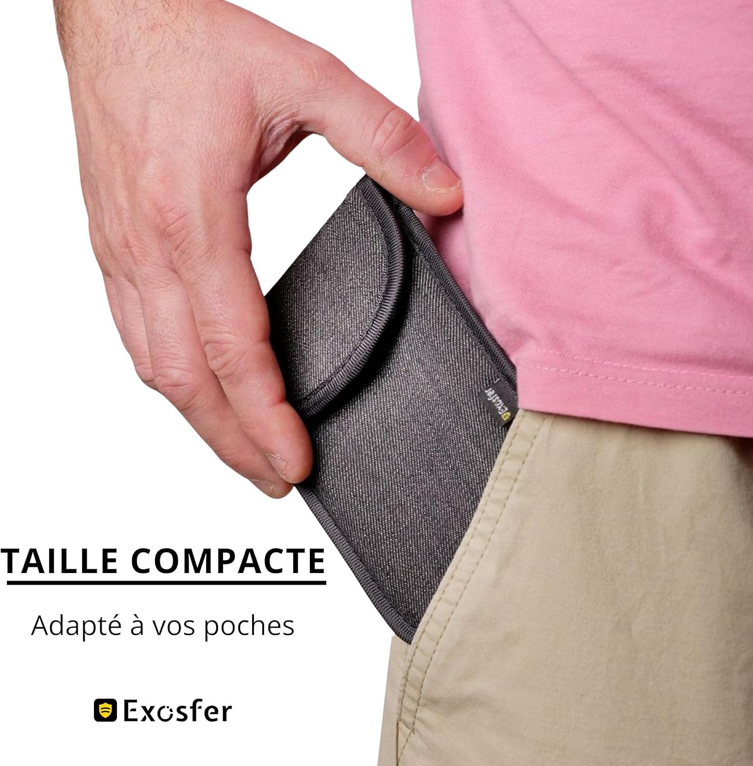 Etui Anti RFID - Exosfer | Étui Clef de Voiture Anti Ondes, Blocage Signal RFID, Pochette Cage de Faraday - Antivol - Anti-Piratage Clés Auto, Protection Badge Telepeage. Jeans Médium – Image 6