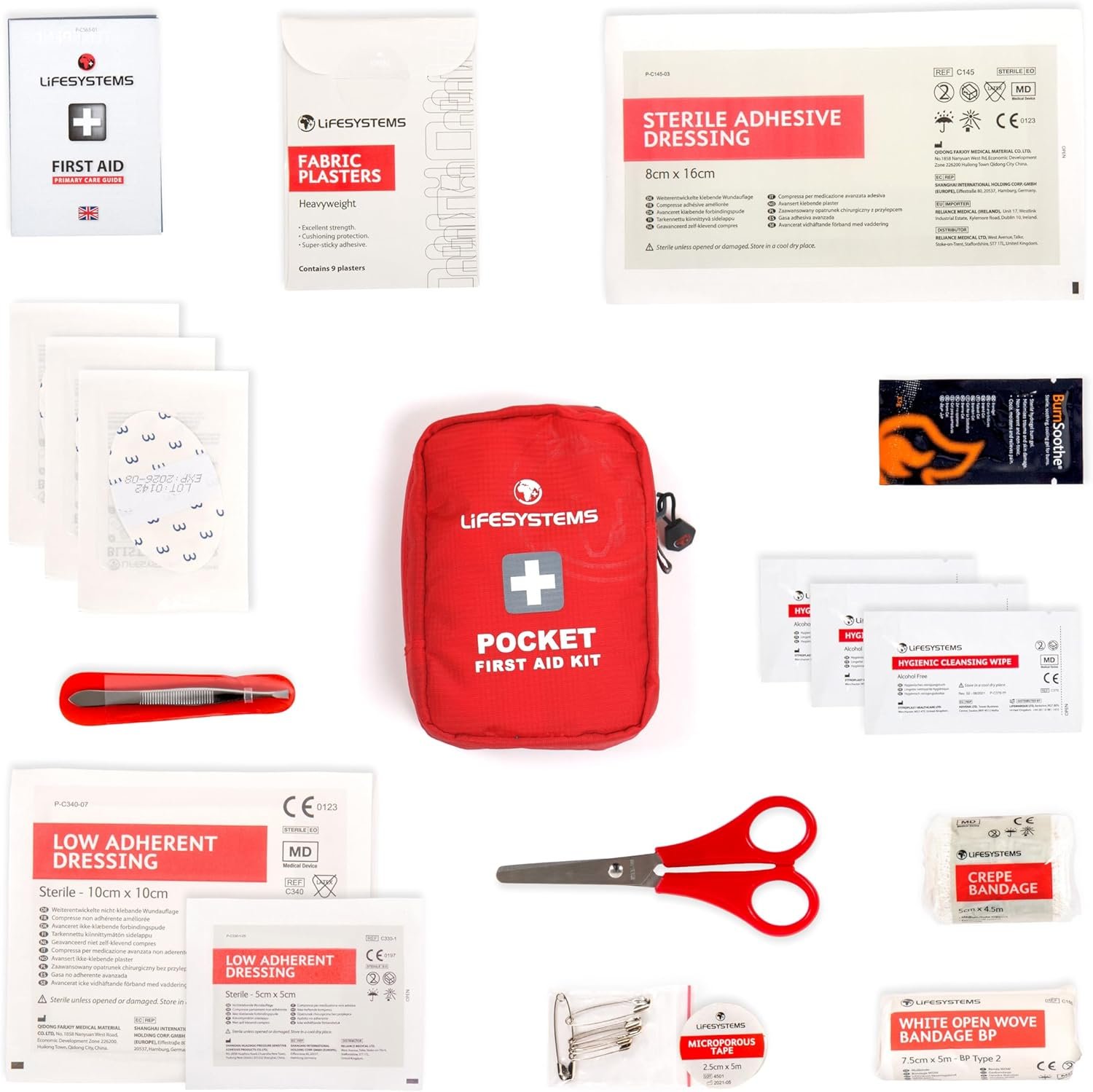 Lifesystems Kit de Premiers Secours de Poche certifié CE spécialement conçu pour la randonnée et l'extérieur Rouge – Image 5