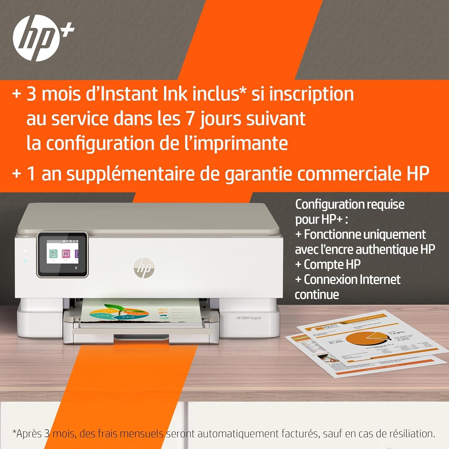 HP Envy Inspire 7220e Imprimante Tout en Un - Jet d'encre Couleur – 3 Mois d'Instant Ink Inclus (Photocopie, Scan, Impression, Photo, A4, Recto/Verso, WiFi) – Image 5