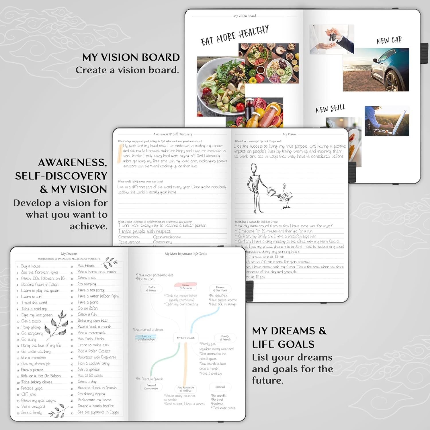 2020 Legend Planner - Meilleur agenda hebdomadaire et calendrier mensuel pour augmenter la productivité, atteindre les objectifs et gérer le temps-maître - A5, non daté - Noir – Image 4