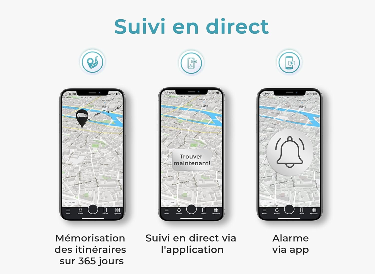 Salind GPS 01 4G- Traceur GPS pour Voitures, Motos et véhicules avec Carte SIM, Application pour Android et iPhone, localisation Live en Temps réel, Mini Traceur GPS - Réseau 4G – Image 2