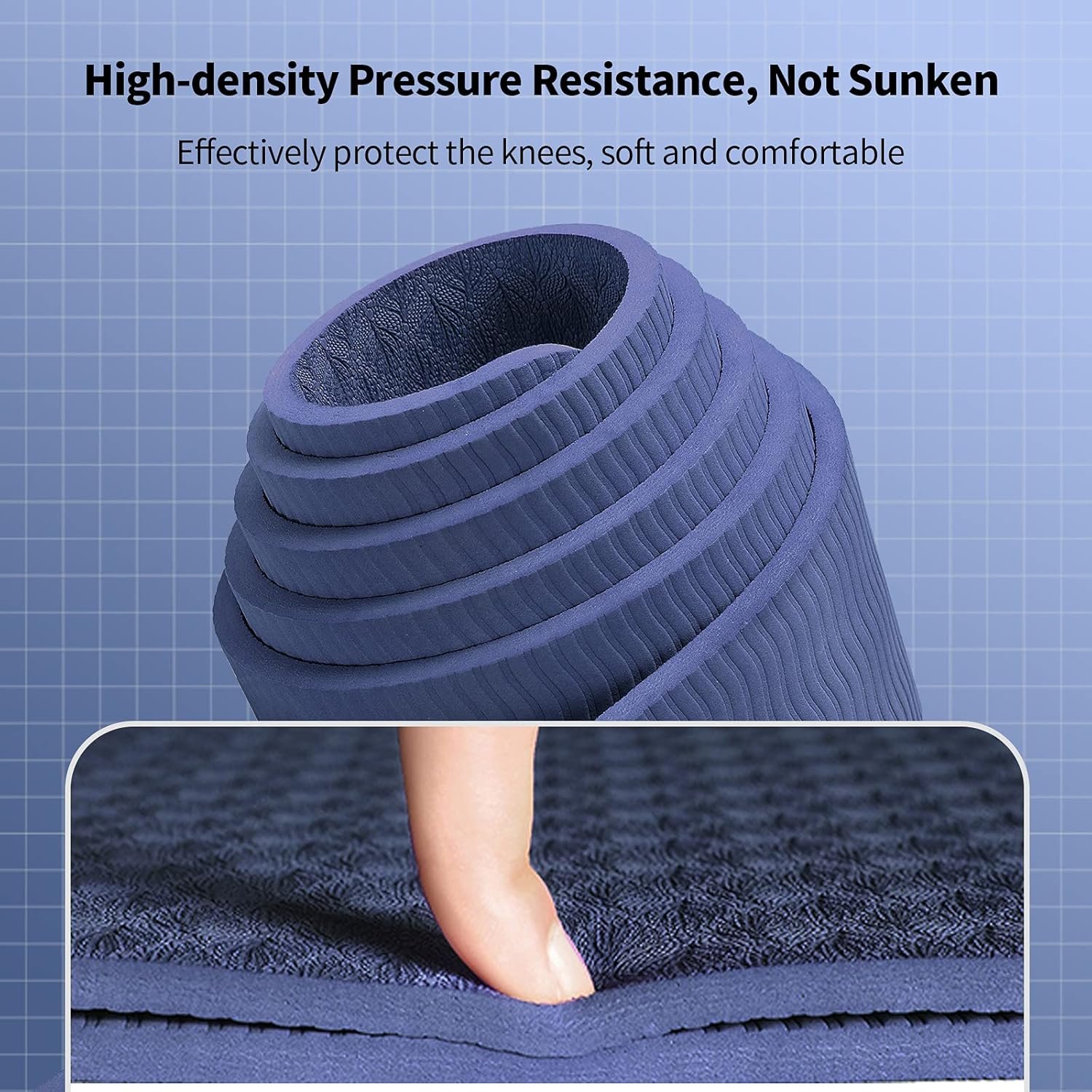 Oak & Tea Tapis de yoga épais antidérapant pour femme/homme, tapis d'exercice pour la salle de sport à la maison avec sangle de transport, tapis d'entraînement en TPE respectueux de l'environnement pour yoga, méditation, pilates 183 x 61 x 0,6 cm – Image 4