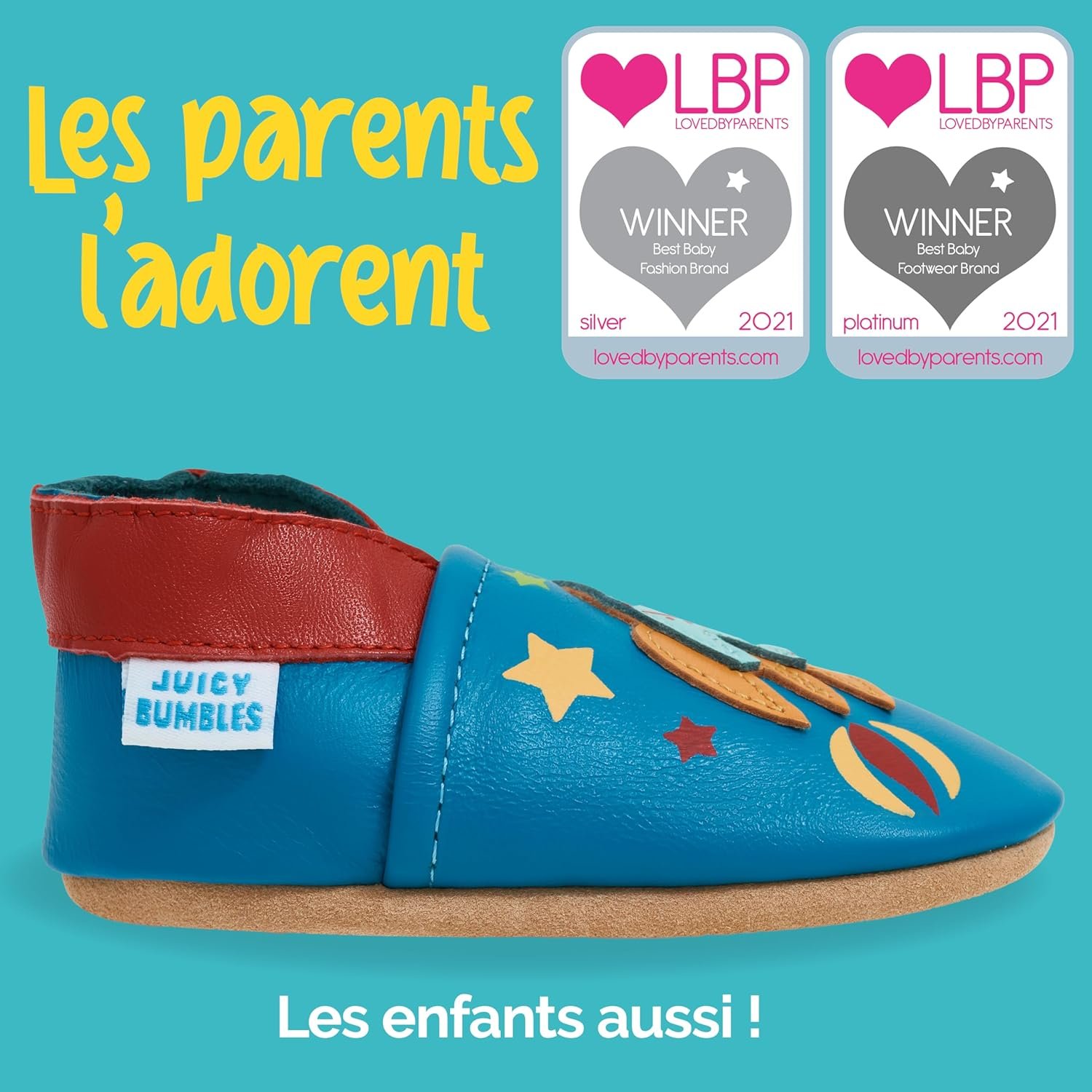Juicy Bumbles Chaussons Cuir Souple Bébé Antidérapants Chausson Bebe Fille Chausson Cuir Bébé Garcon Chaussures Bébé Chaussons Bébé Premiers Pas – Image 5