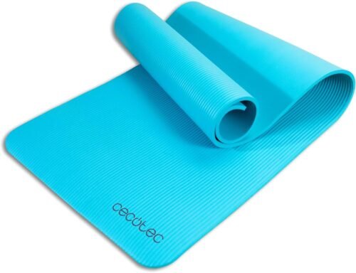 Cecotec Tapis de fitness, Pilates, yoga, entraînement fonctionnel de 183 x 61 cm DrumFit Mat 1 cm d’épaisseur, matériau NBR résistant et antidérapant, poignée de transport, facile à nettoyer
