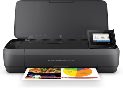 HP OfficeJet 250 Imprimante tout-en-un portable (Photocopie, Scan, Impression, Chargeur automatique de documents 10 pages, Recto/Verso manuel, Wifi)
