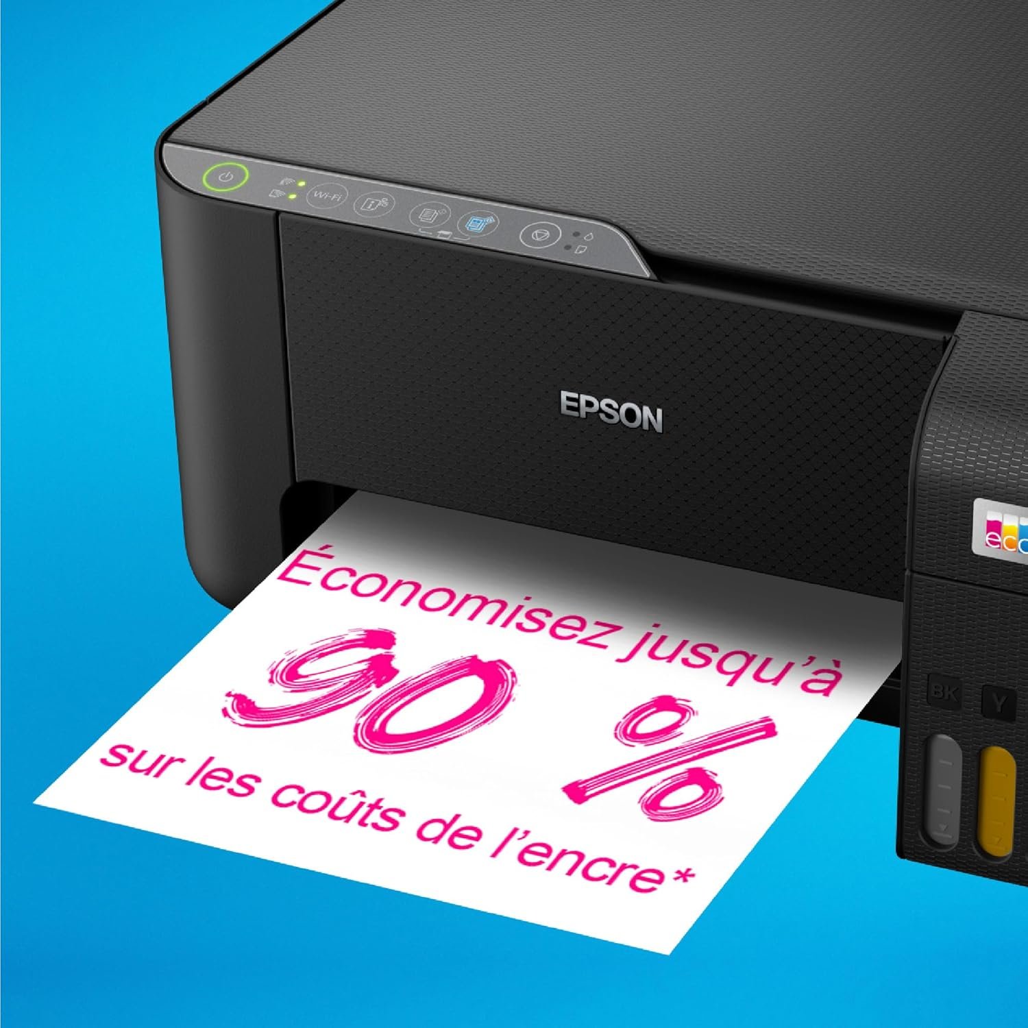 Imprimante sans fil EPSON EcoTank ET-2862 | Réservoirs d'encre haute capacité - Économisez jusqu'à 90% sur les coûts d'encre - Impression mobile, copie, numérisation - 3 ans d'encre inclus – Image 8