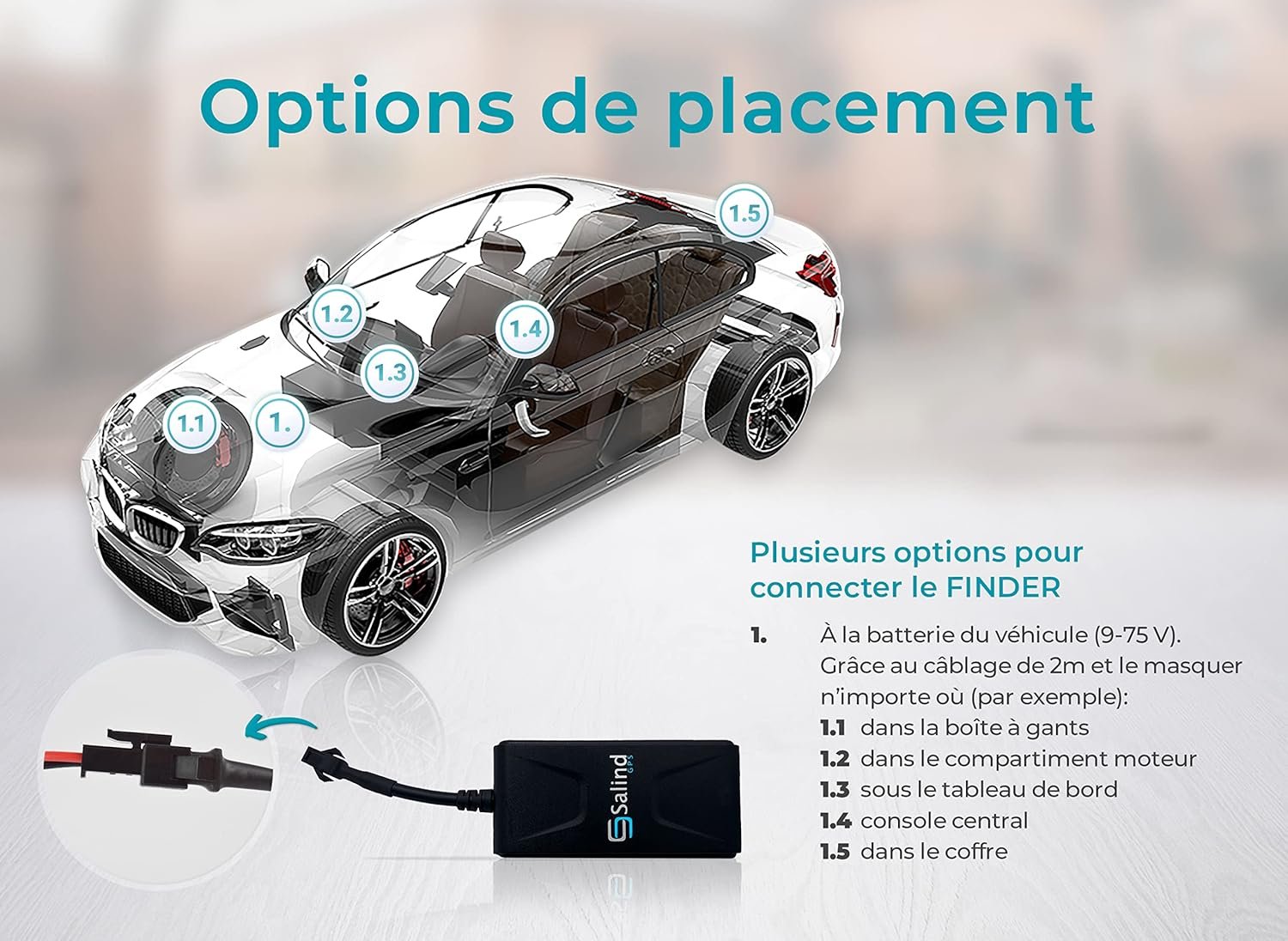 Salind GPS 01 4G- Traceur GPS pour Voitures, Motos et véhicules avec Carte SIM, Application pour Android et iPhone, localisation Live en Temps réel, Mini Traceur GPS - Réseau 4G – Image 6
