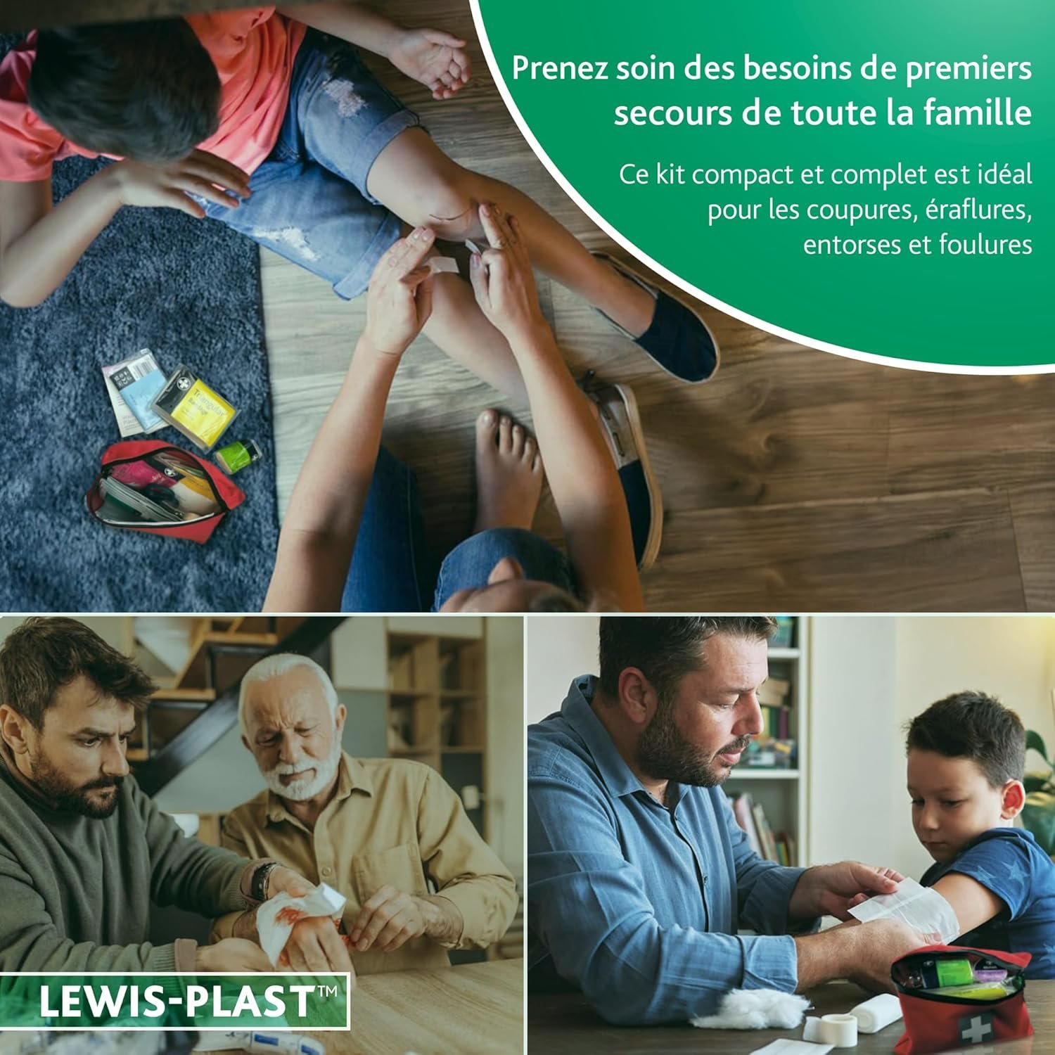 Lewist-Plast Trousse De Premiers Soins de 92 pièces - À Garder Dans Votre Voiture, À La Maison, Au Travail, En Vacances - Comprend L'essentiel Pour Les Situations D'urgence Quotidiennes (lot De 1) – Image 3