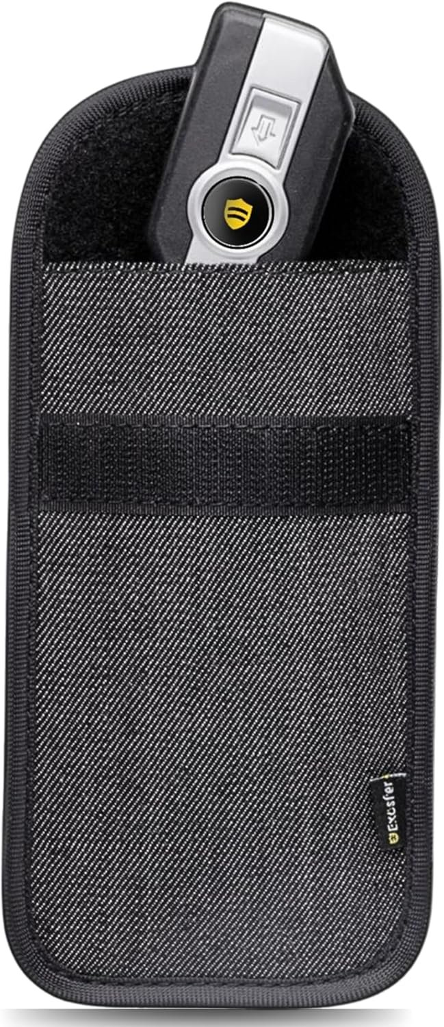 Etui Anti RFID - Exosfer | Étui Clef de Voiture Anti Ondes, Blocage Signal RFID, Pochette Cage de Faraday - Antivol - Anti-Piratage Clés Auto, Protection Badge Telepeage. Jeans Médium