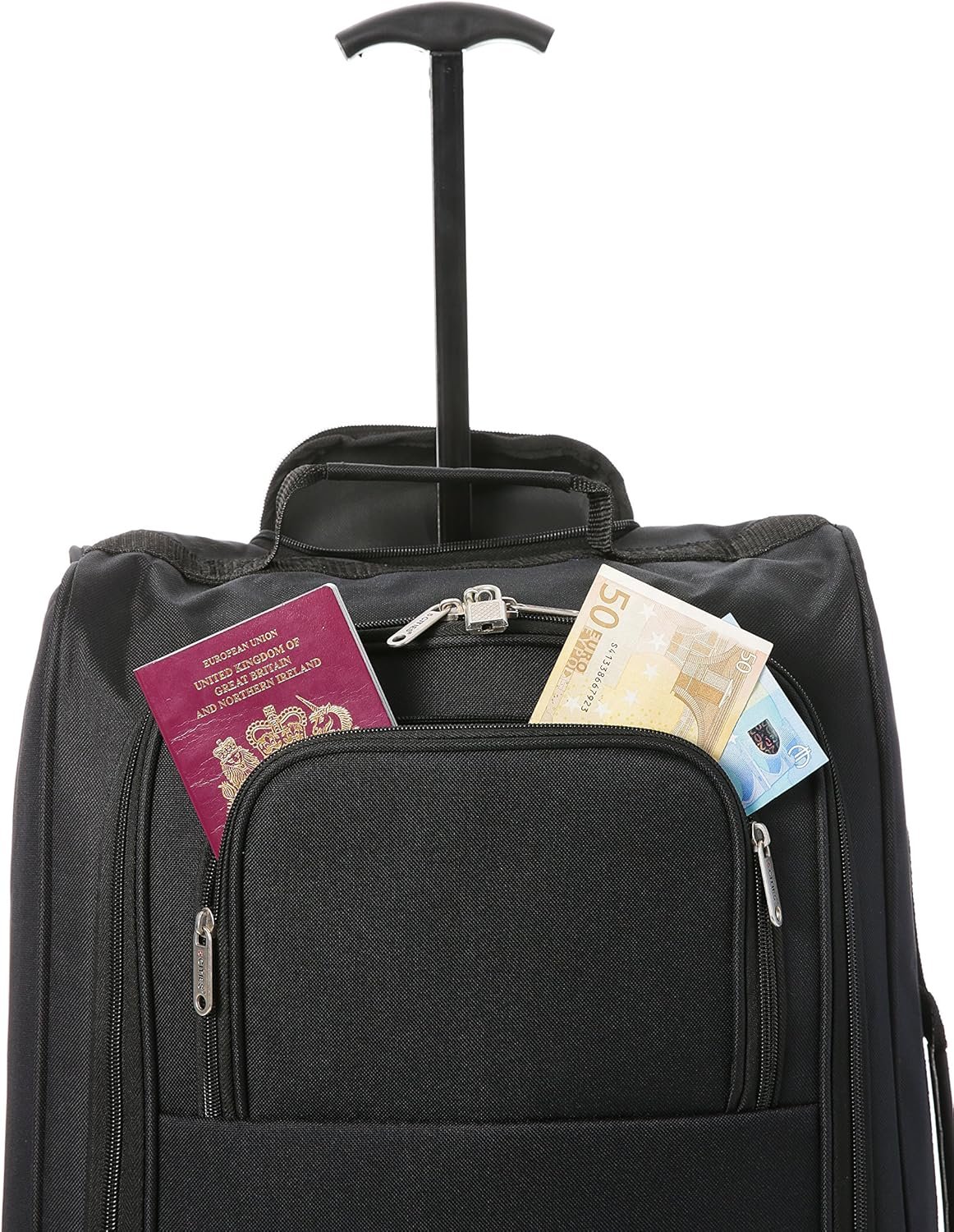 5 Cities Set de Deux Bagage à Main Valise à Roulettes Bagage de Cabine (Noir) – Image 6